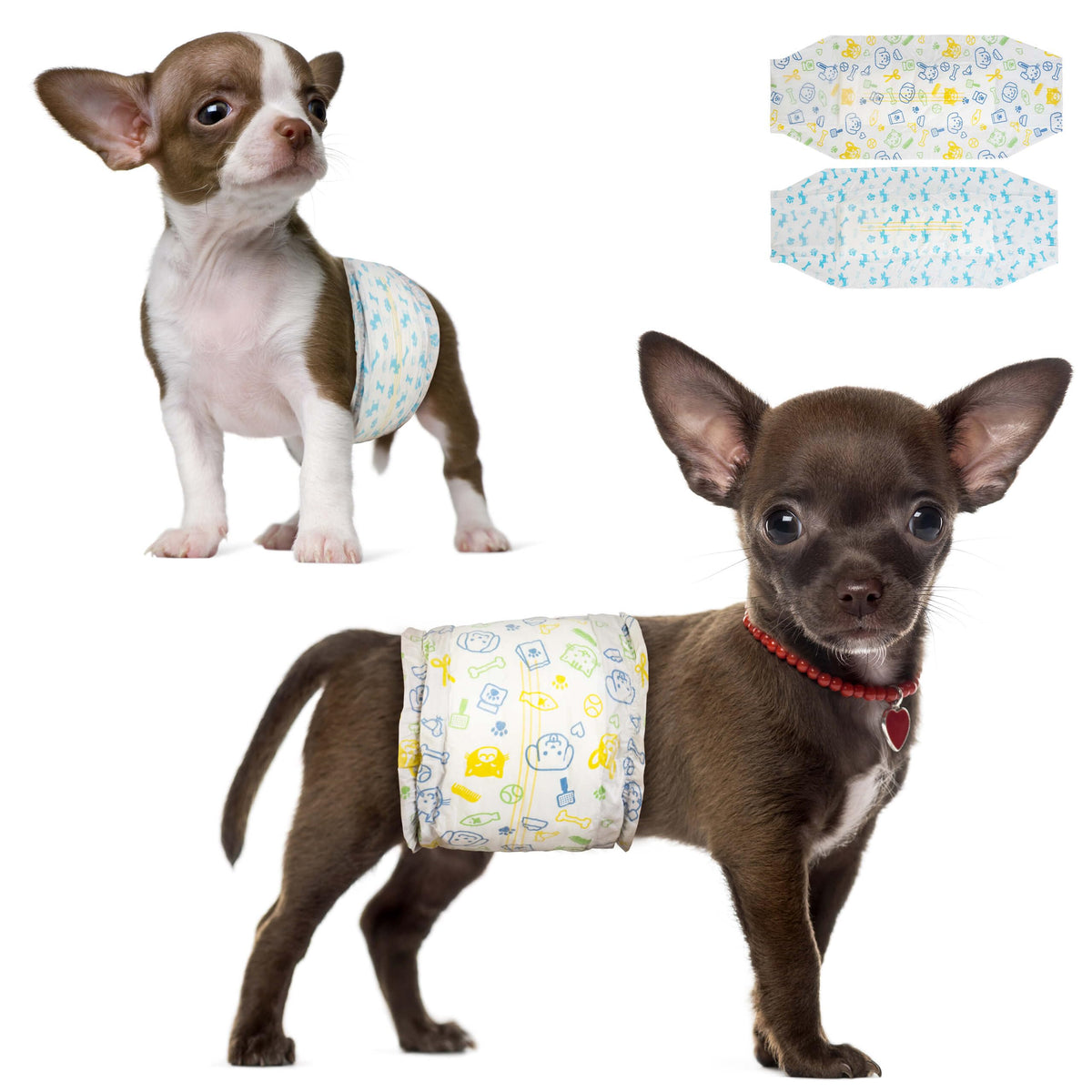 Pañales Dono para perro macho XS 48 piezas en empaque práctico para primera compra