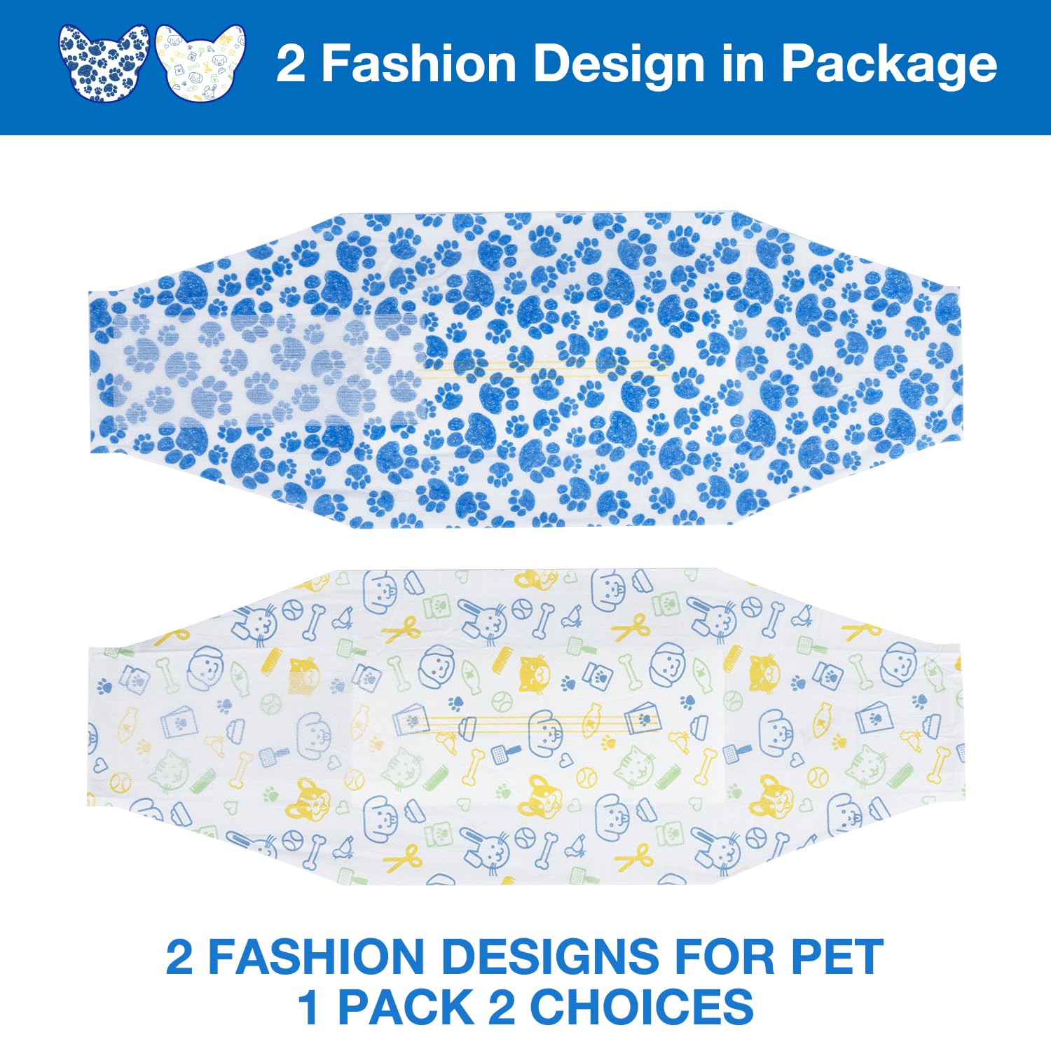 Pañales Dono con diseño azul de patitas para perros