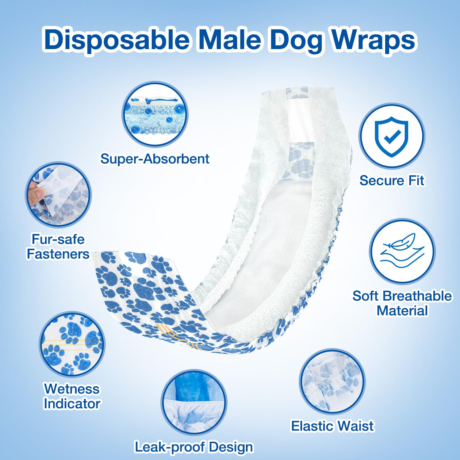 Pañales Dono con diseños divertidos para perros macho