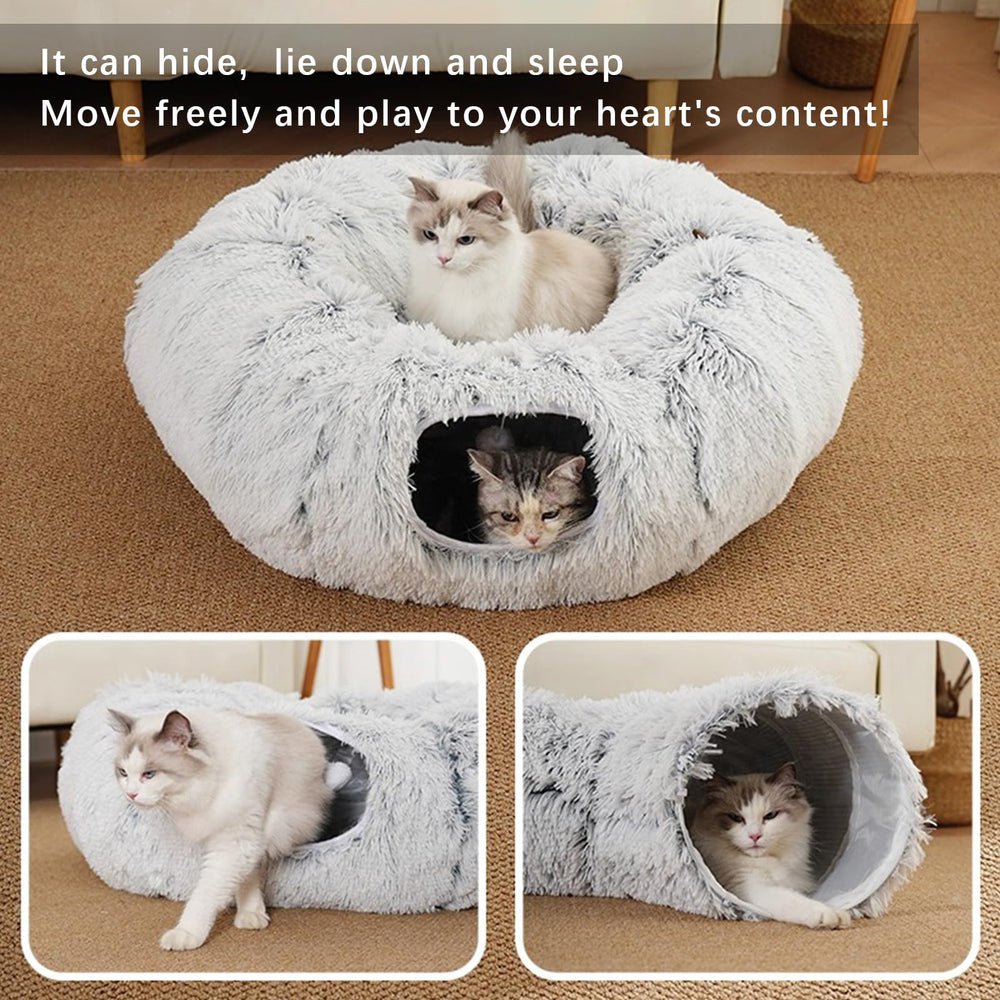 Donut Gato Tunel Grande: entrada multiple facilita explorar y jugar.