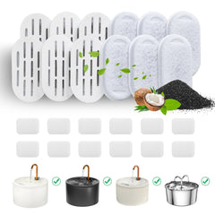 DOOOB filtros de fuente para gatos con filtración triple para agua más limpia