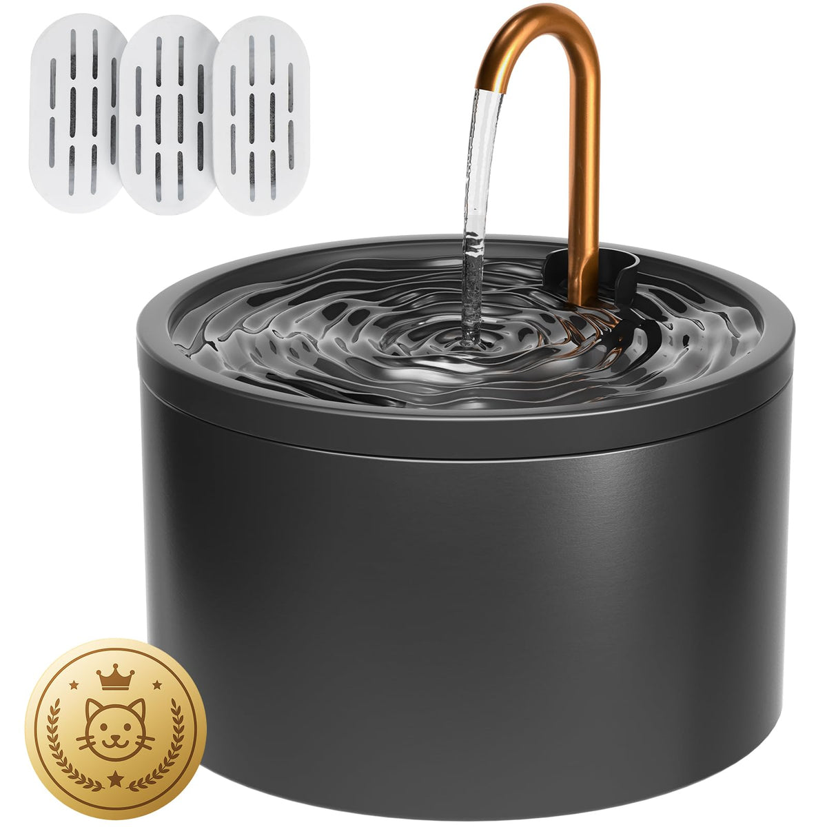 DOOOB fuente cerámica para gatos, capacidad 2.1L, ideal para beber más agua