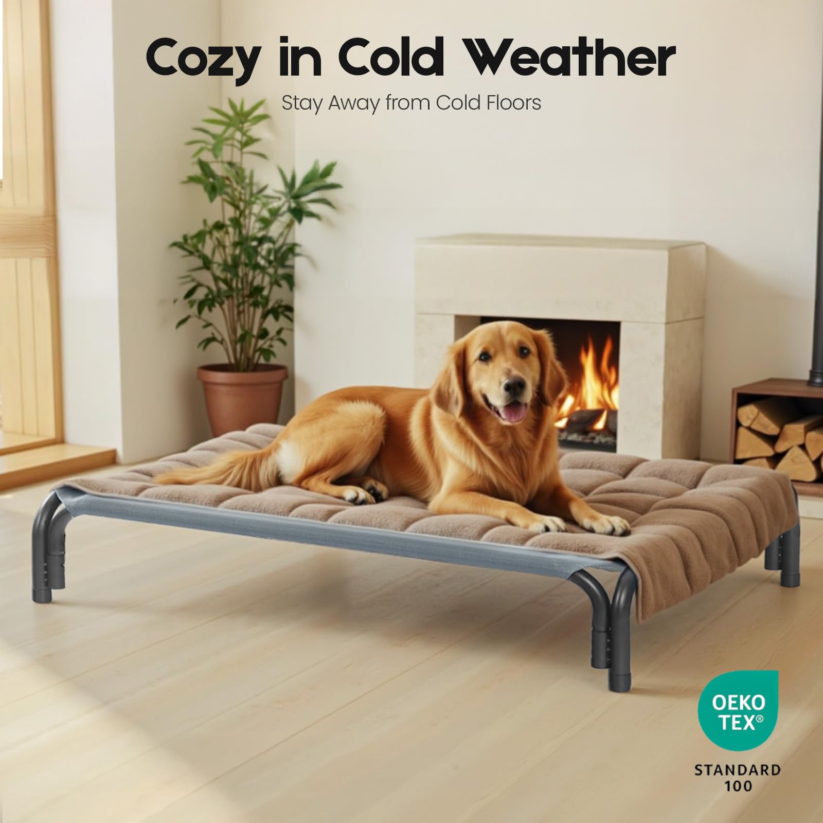 Ideal para descanso diario de perros grandes.