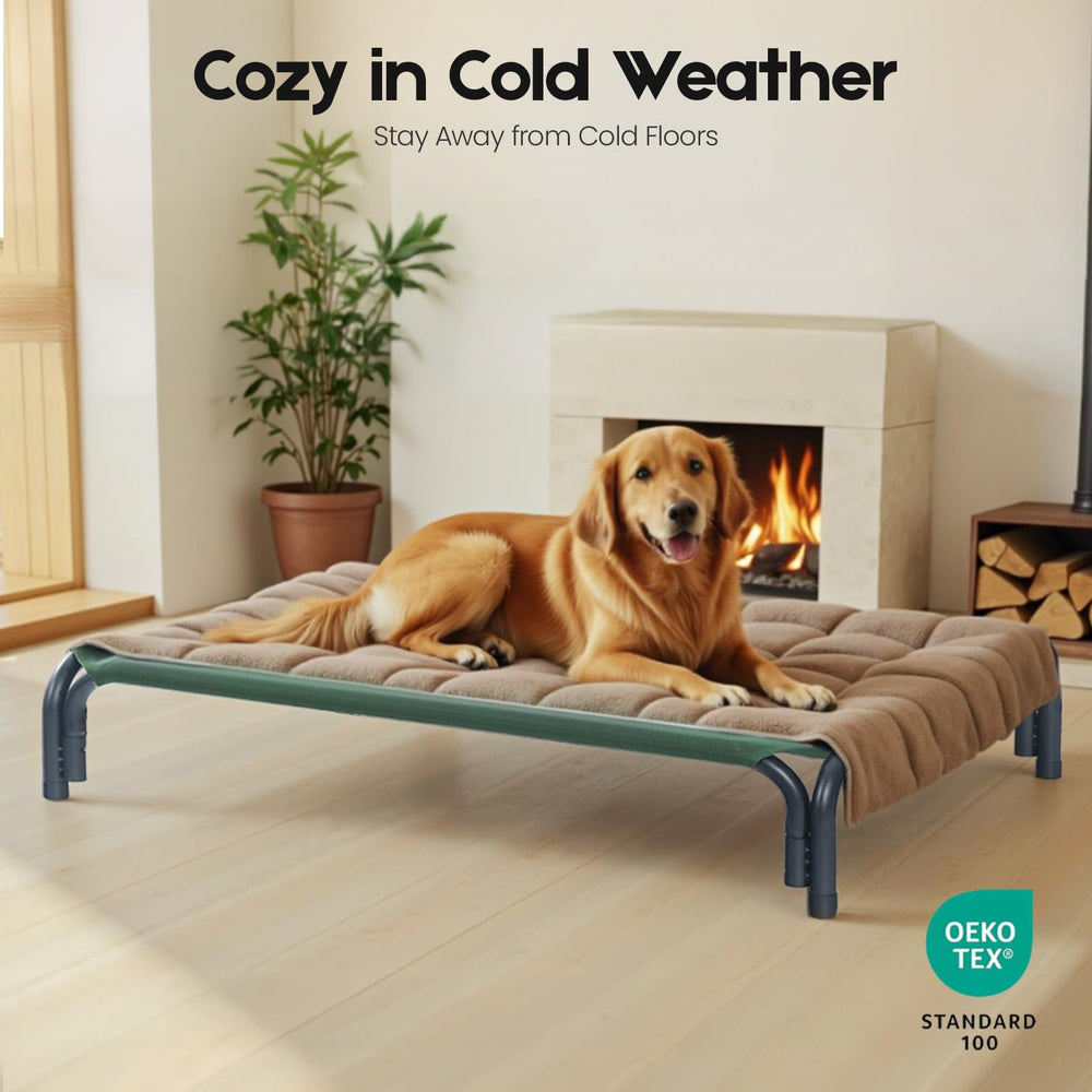 DOPEDIO cama para perro verde, diseño moderno y cómodo.