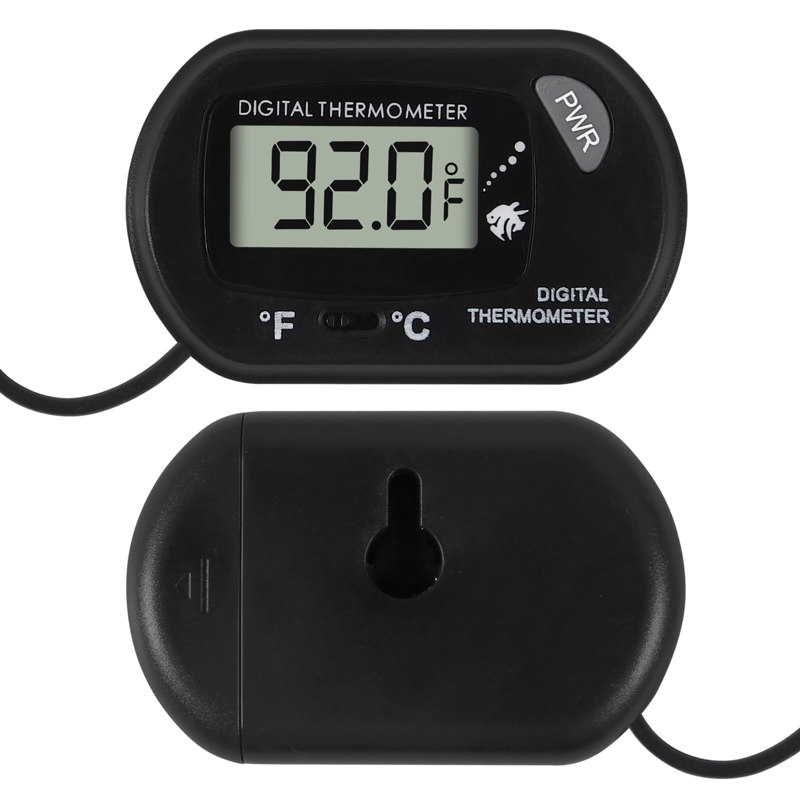 Termómetro digital DORHEA con rango 58°F-158°F para acuario, lectura precisa.