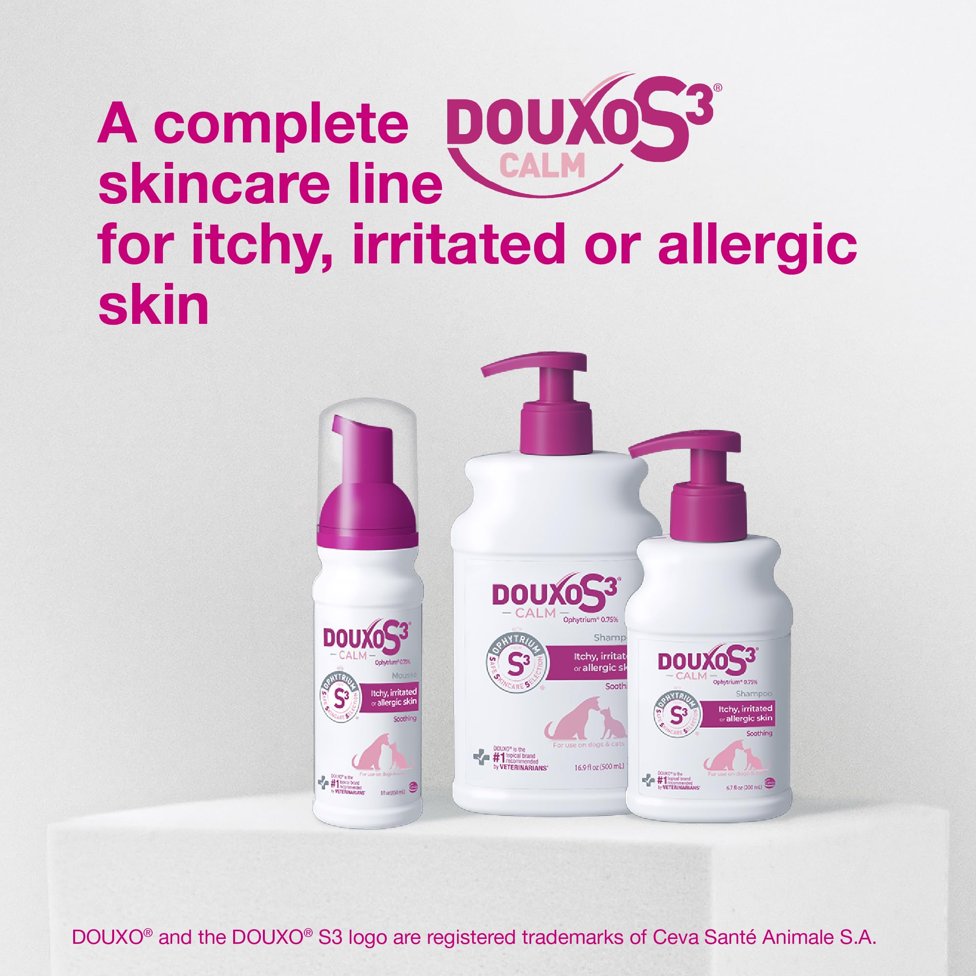 Douxo S3 Calm Mousse: sin enjuague para uso rápido.
