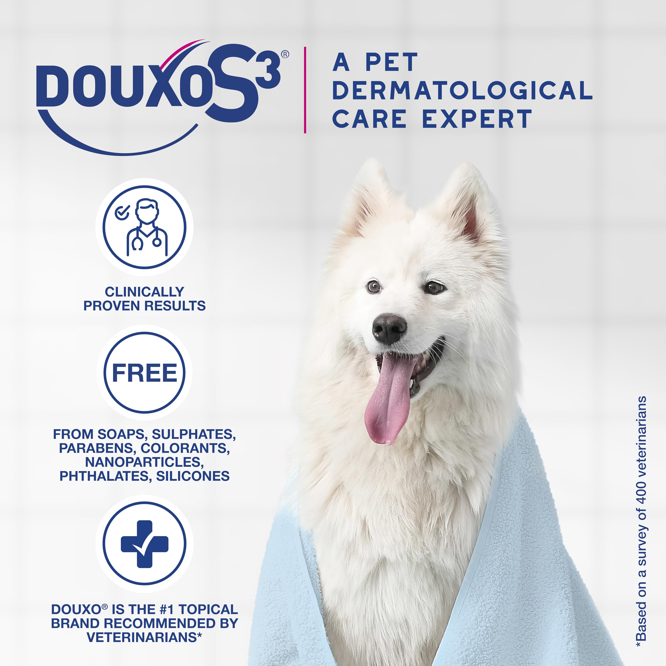 Douxo S3 Calm Mousse: uso diario para perros y gatos.