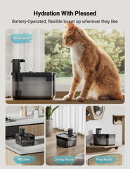 DownyPaws batería-duradera-para-gatos: larga autonomía para días sin recargar