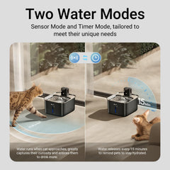 DownyPaws bebedero para gato sensor de movimiento para activar el flujo automáticamente.