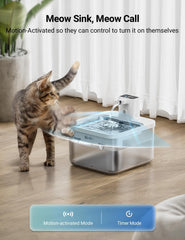 Capacidad de 2.5 litros de DownyPaws para agua fresca durante más tiempo.