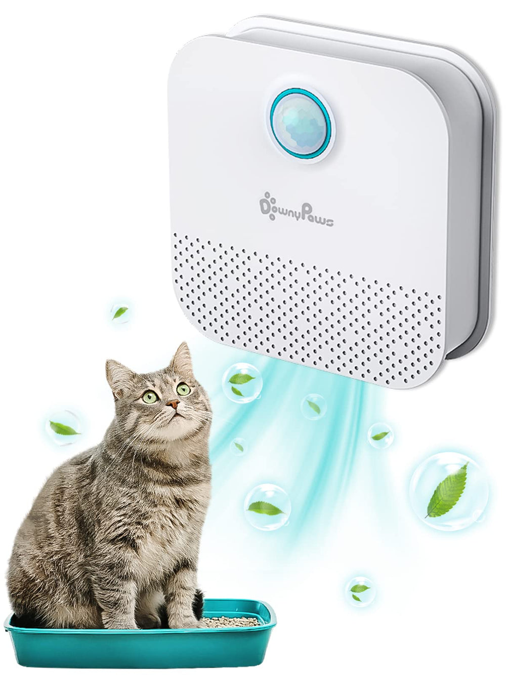 DownyPaws desodorizante para arena de gato en caja: reduce olores de forma discreta.