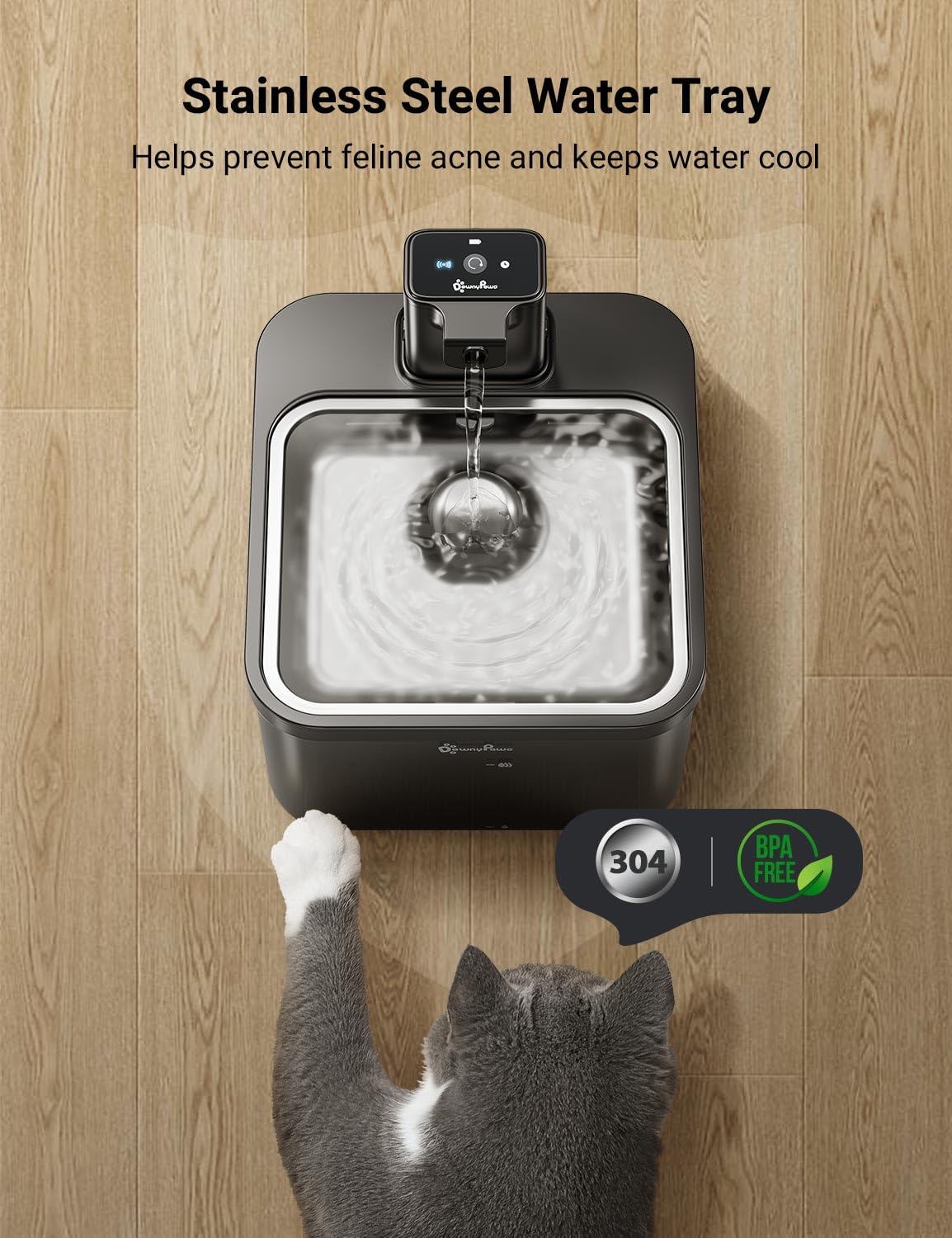 DownyPaws doble-modo-detector-movimiento anima a beber al acercarse