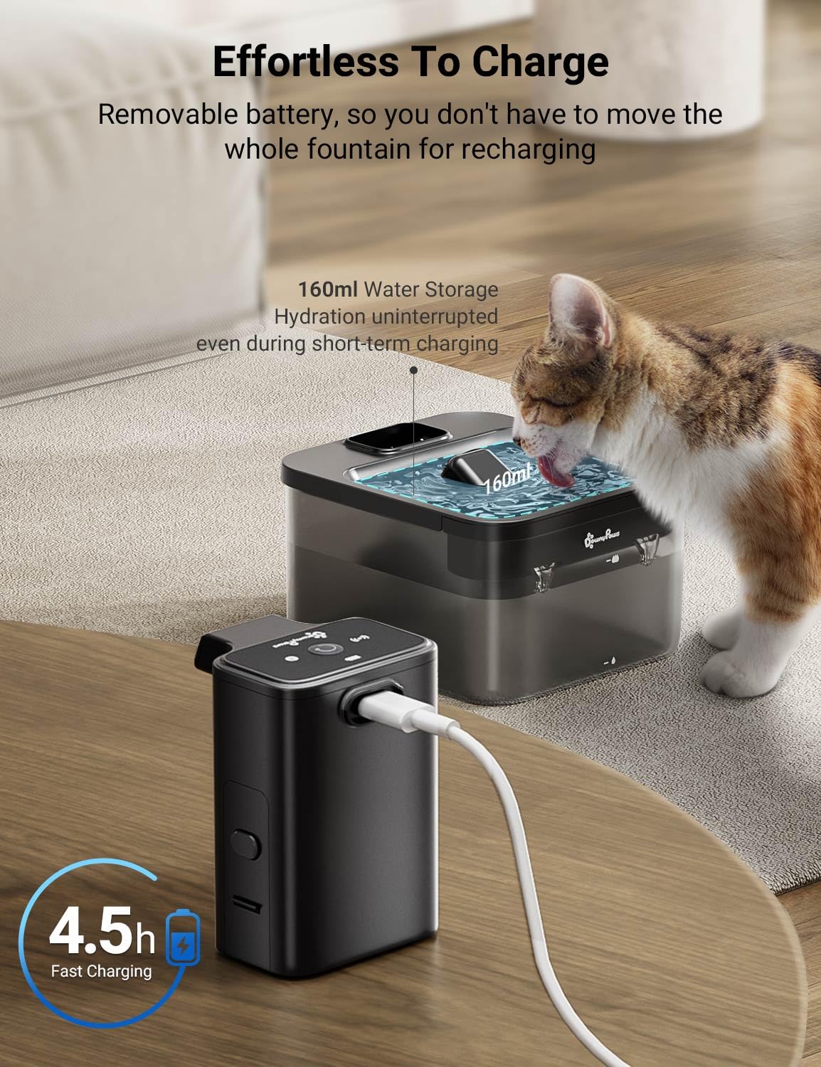 DownyPaws filtro carbón activado elimina sabor y olor no deseados.