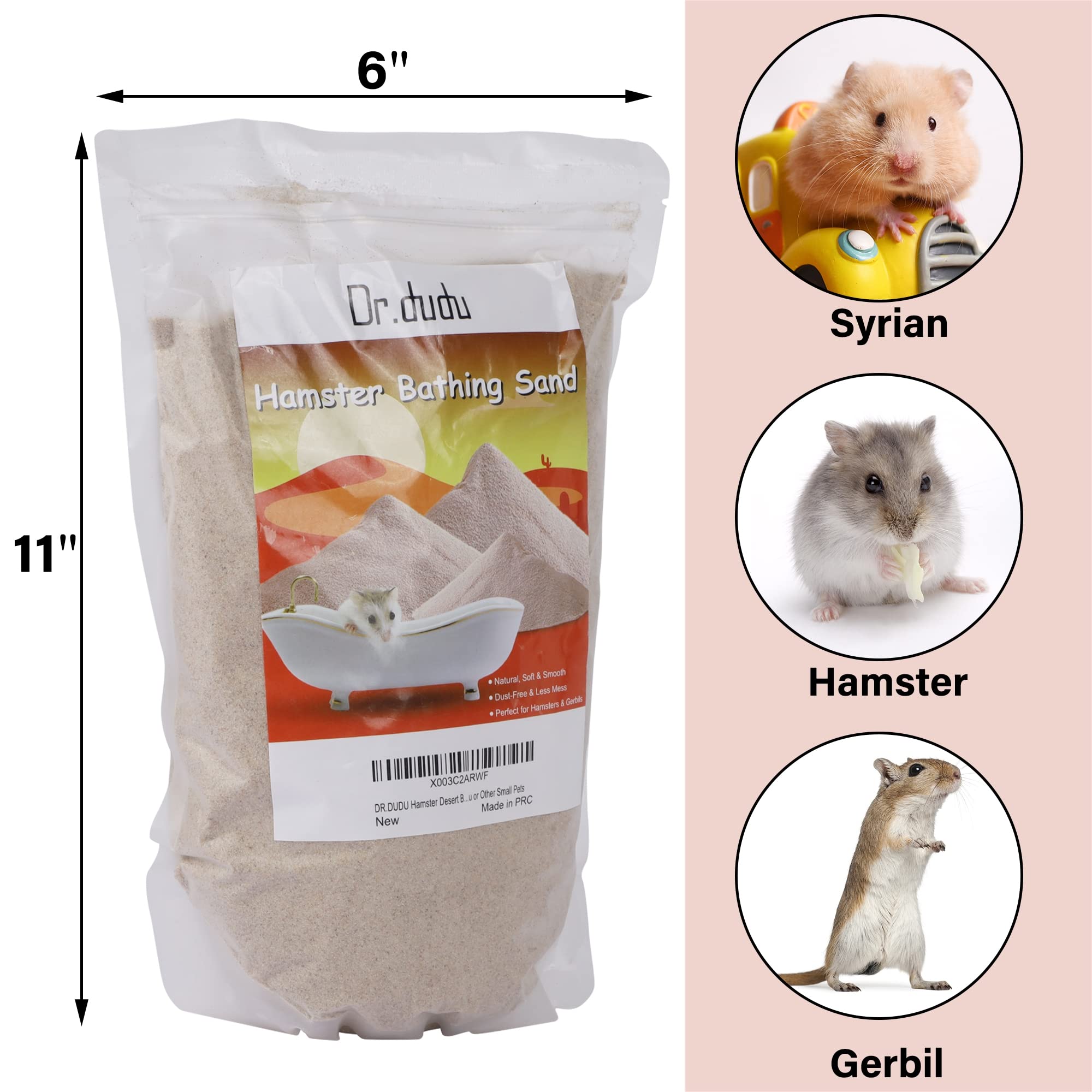 DR.DUDU Arena de baño para hámster: capacidad de 6.6 lb para uso prolongado