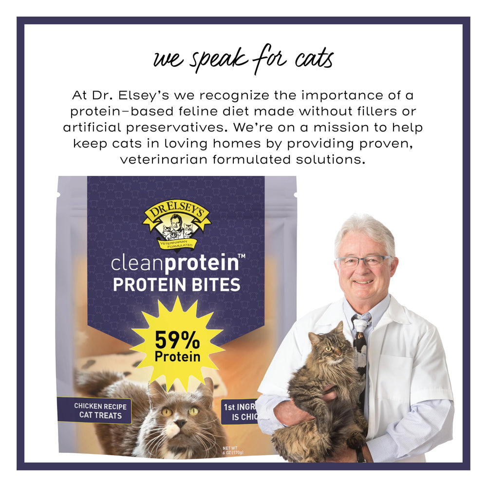Snack diario de Dr. Elsey's Cleanprotein Bites para gatos activos