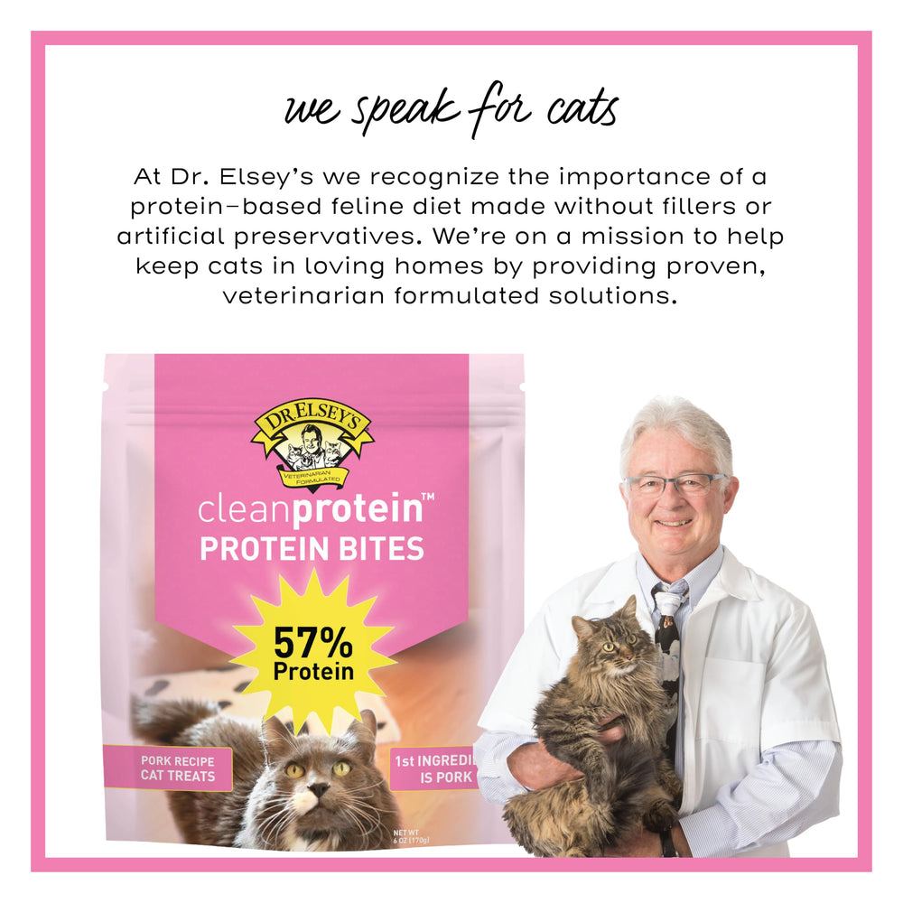 Dr. Elsey's cleanprotein Pork Protein Bites, nutrición completa para gatos