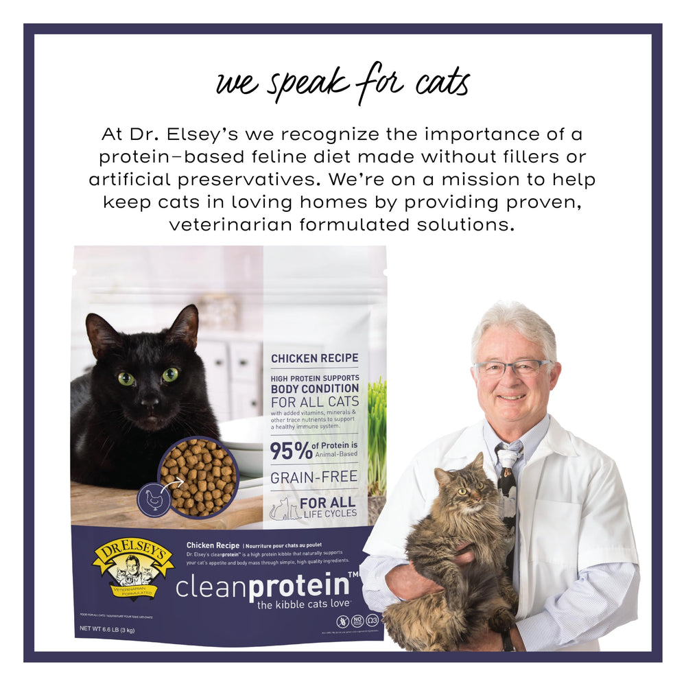 Dr. Elsey's Cleanprotein uso diario para gatos activos.