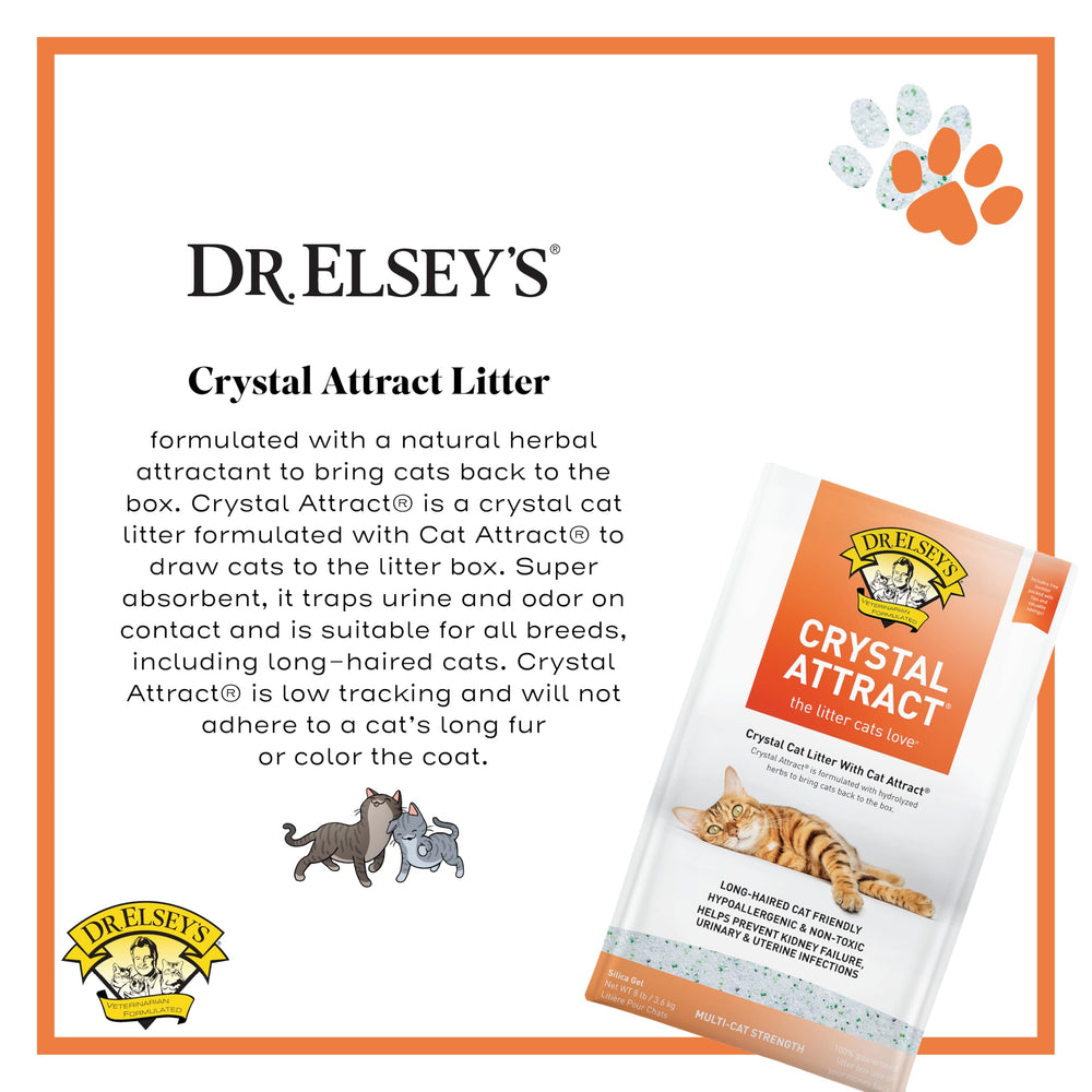Dr. Elsey's Crystal Attract: arena de sílice para pelo largo, evita adherencia al pelaje
