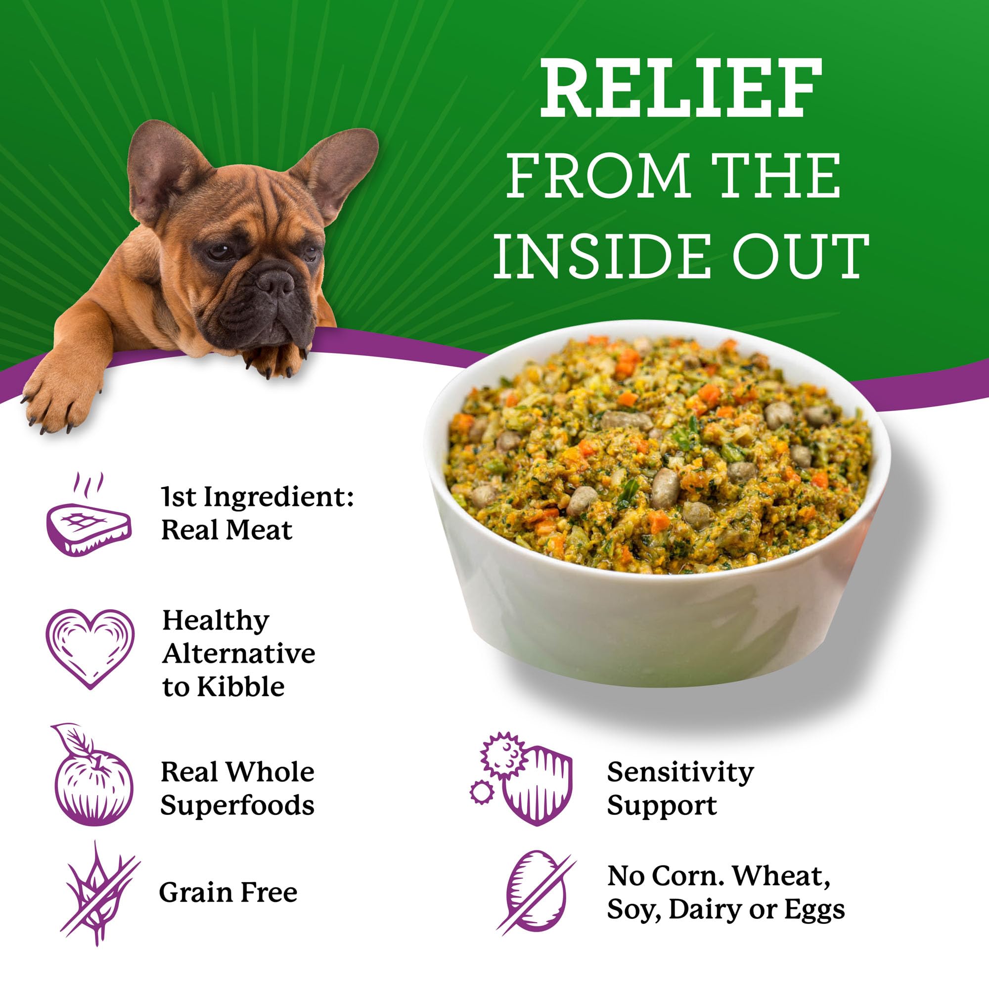 Dr. Harvey's alimento humano para perros, alta calidad y seguridad alimentaria.
