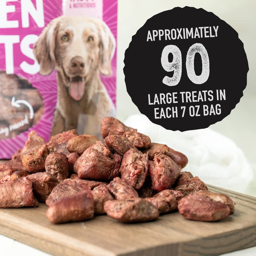 Dr. Harvey's Corazones de Pollo — sin preservantes, snack seguro para perros sensibles.