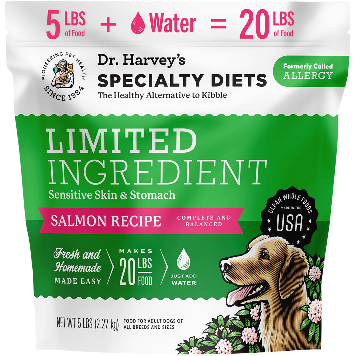 Dr. Harvey's Dieta Limitada con salmón en tazón para perro sensible