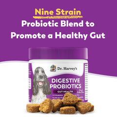 Dr. Harvey's Traguitos Probióticos Digestivos Suaves para Perros, sabor maní, recompensa sabrosa