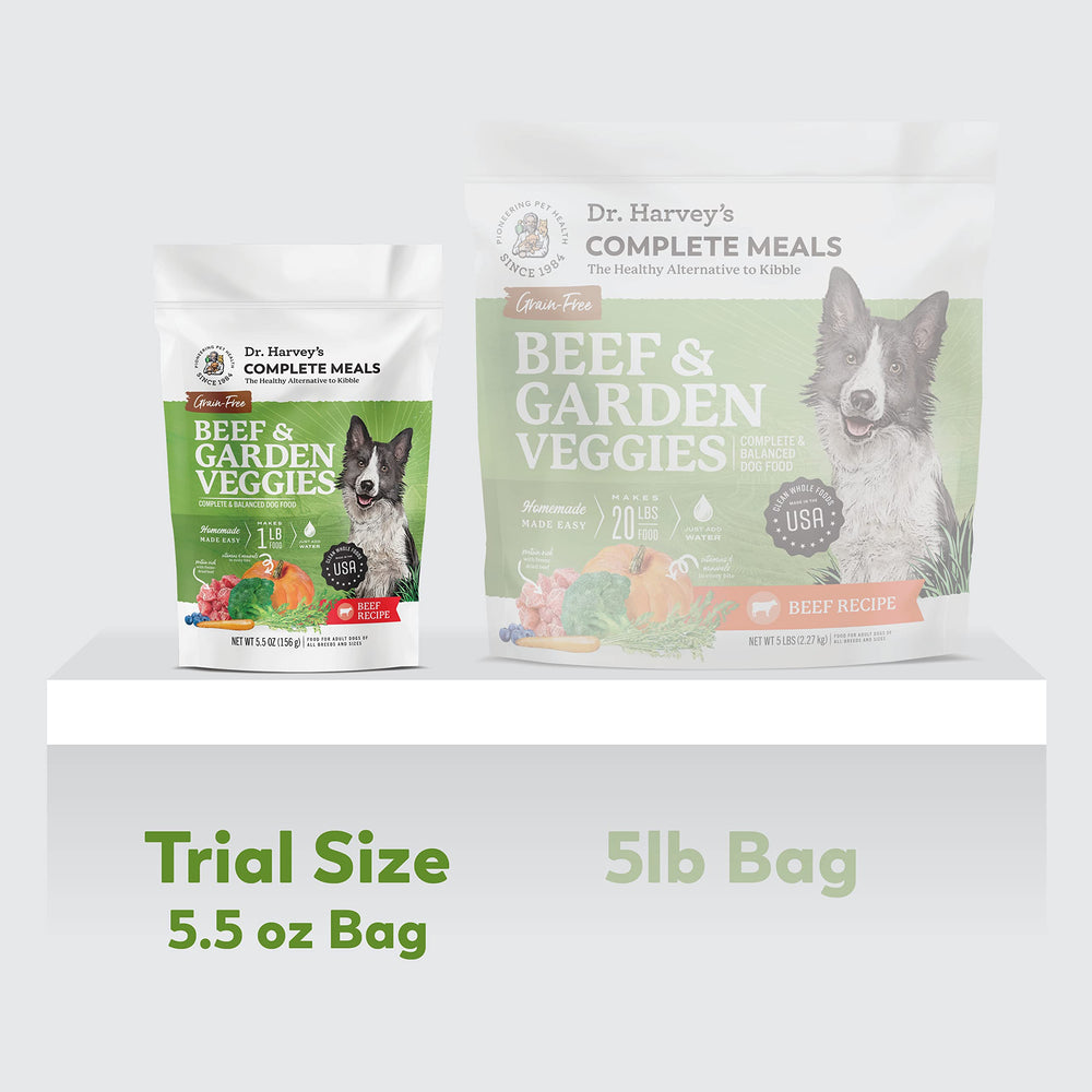 Dr. Harvey's fórmula sin granos con ingredientes de grado humano para perros.
