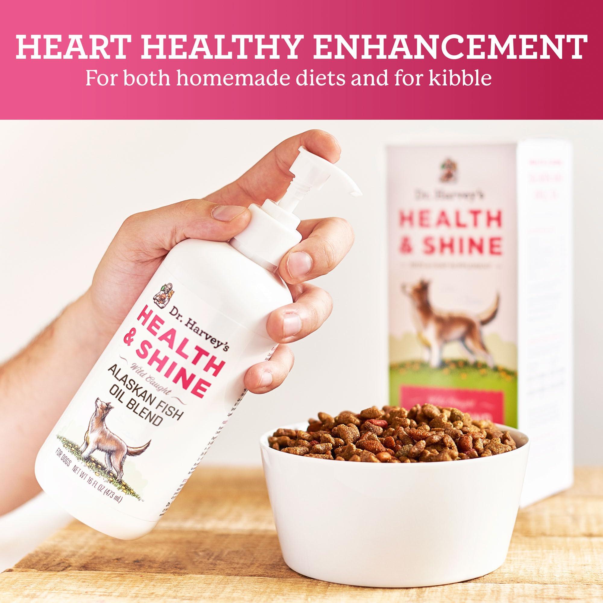 Dr. Harvey's Health & Shine: ojos sanos para perros con omega-3.