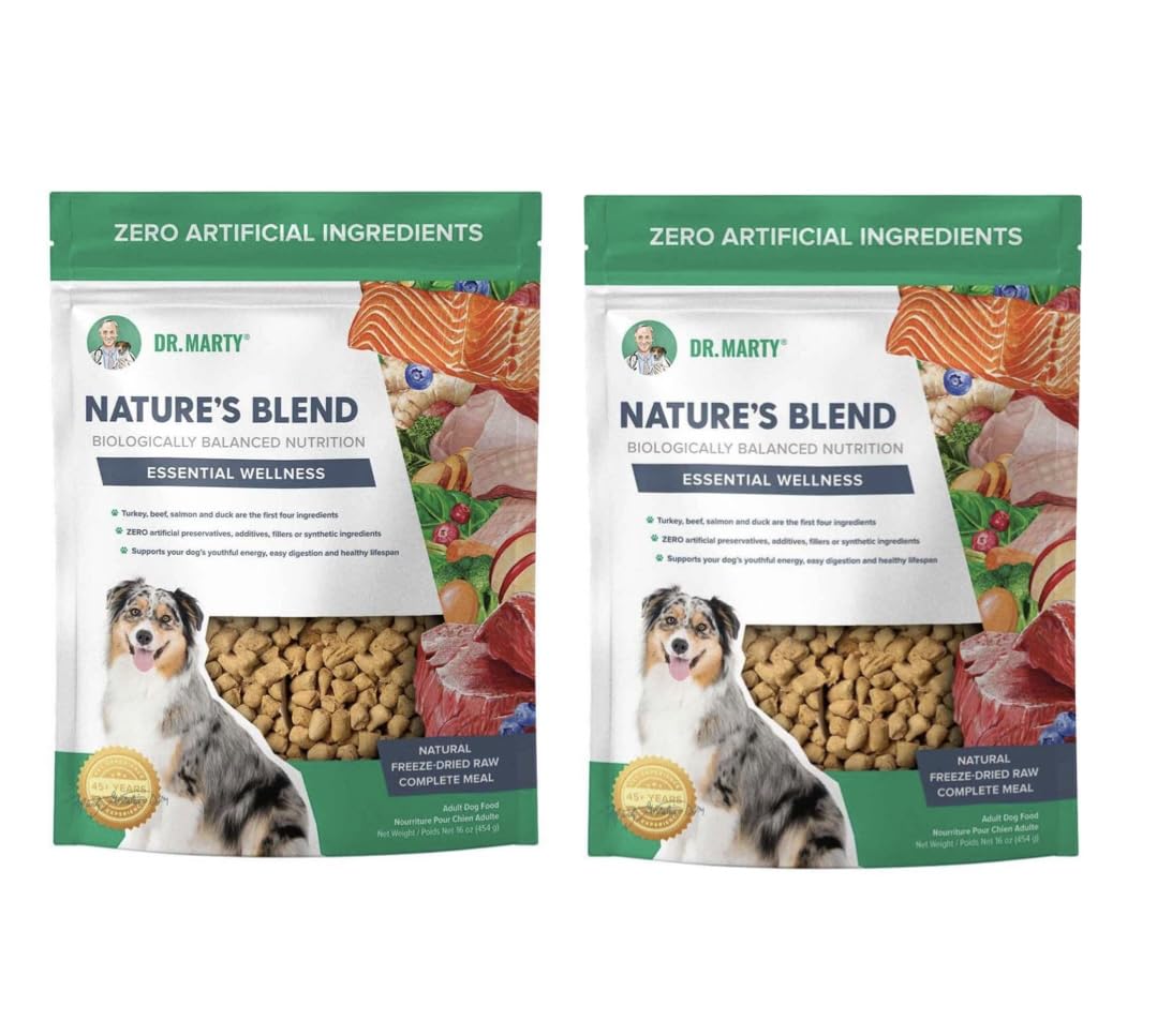 Dr. Marty Nature's Blend, alimento para perro seco congelado, ideal para nutrición diaria.