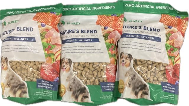 Dr. Marty Nature's Blend, comida para perros liofilizada, nutrición equilibrada para todas las etapas de vida.