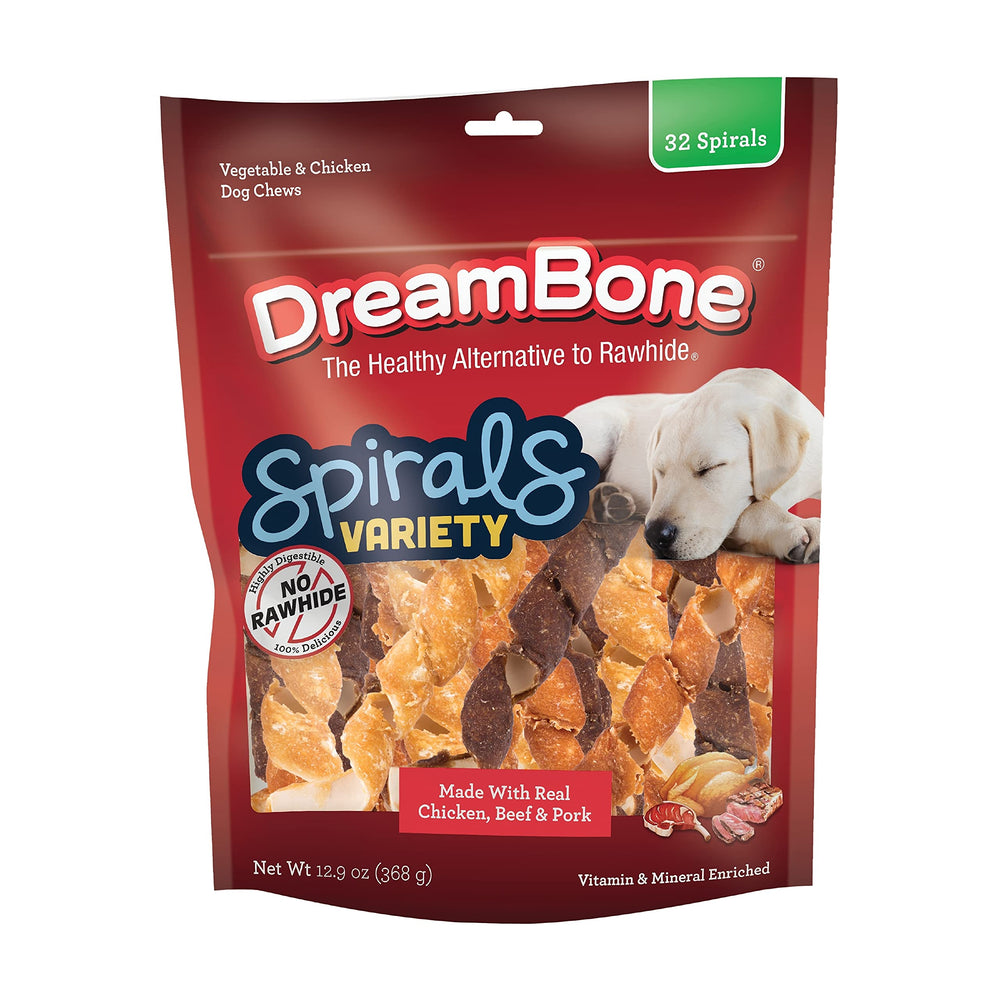 DreamBone Espirales variedad en caja de 32 espirales para masticar.