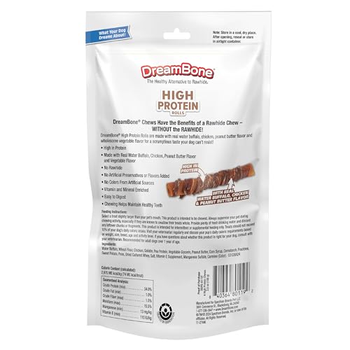 DreamBone rollos alta proteína pollo para perro, snack sabroso.