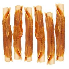 DreamBone Rollos Triple Sabor Cerdo: sabor irresistible y digestión fácil al masticar.