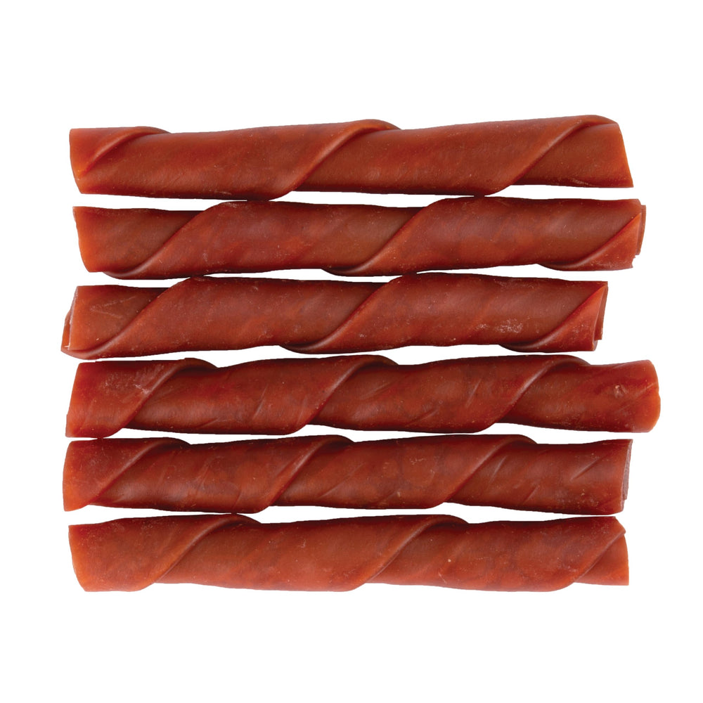 DreamBone Stuffed Twistz relleno de cerdo ofrece sabor irresistible para perros.