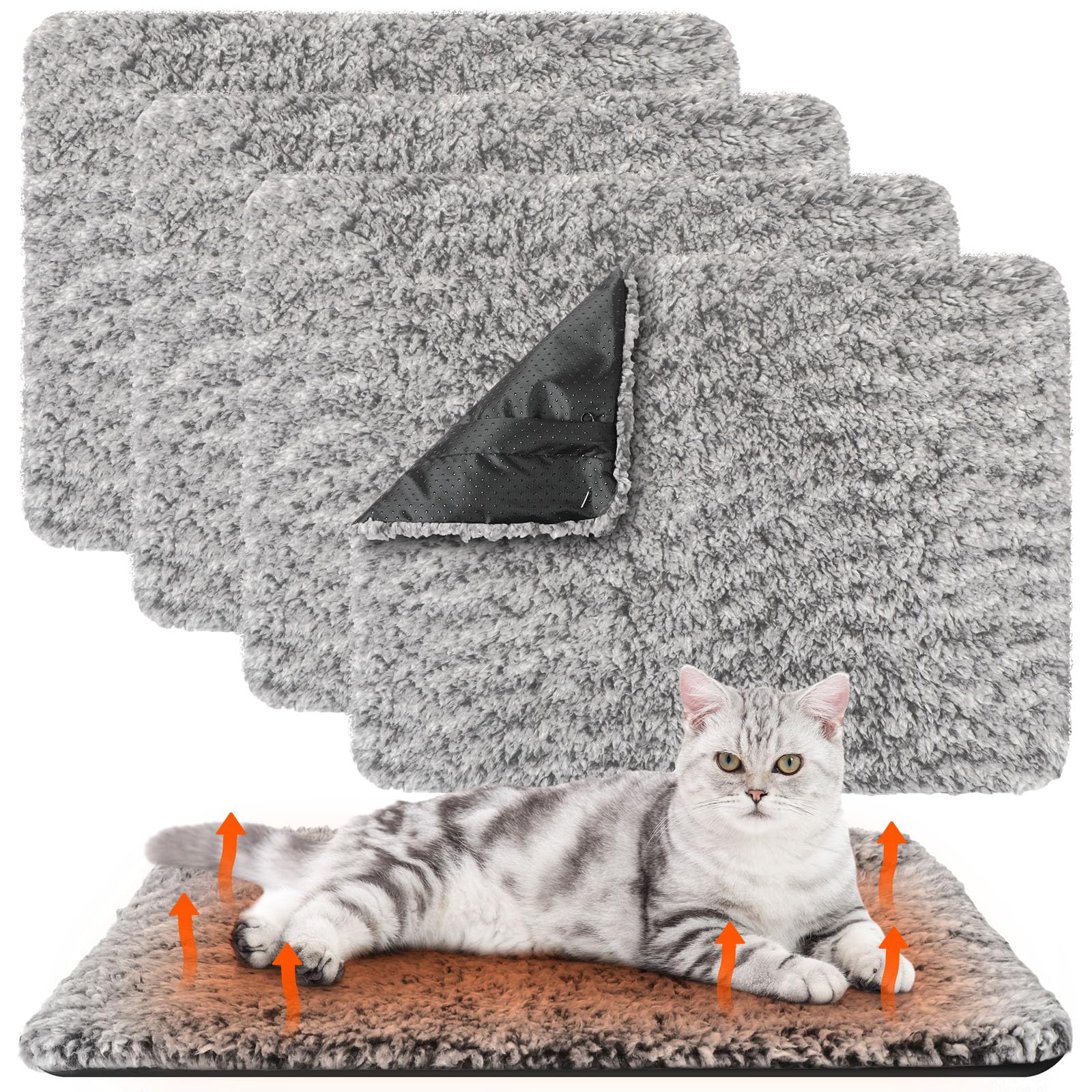 Drydiet almohadilla autocalentante para gatos 16x20, calor suave para dormir.