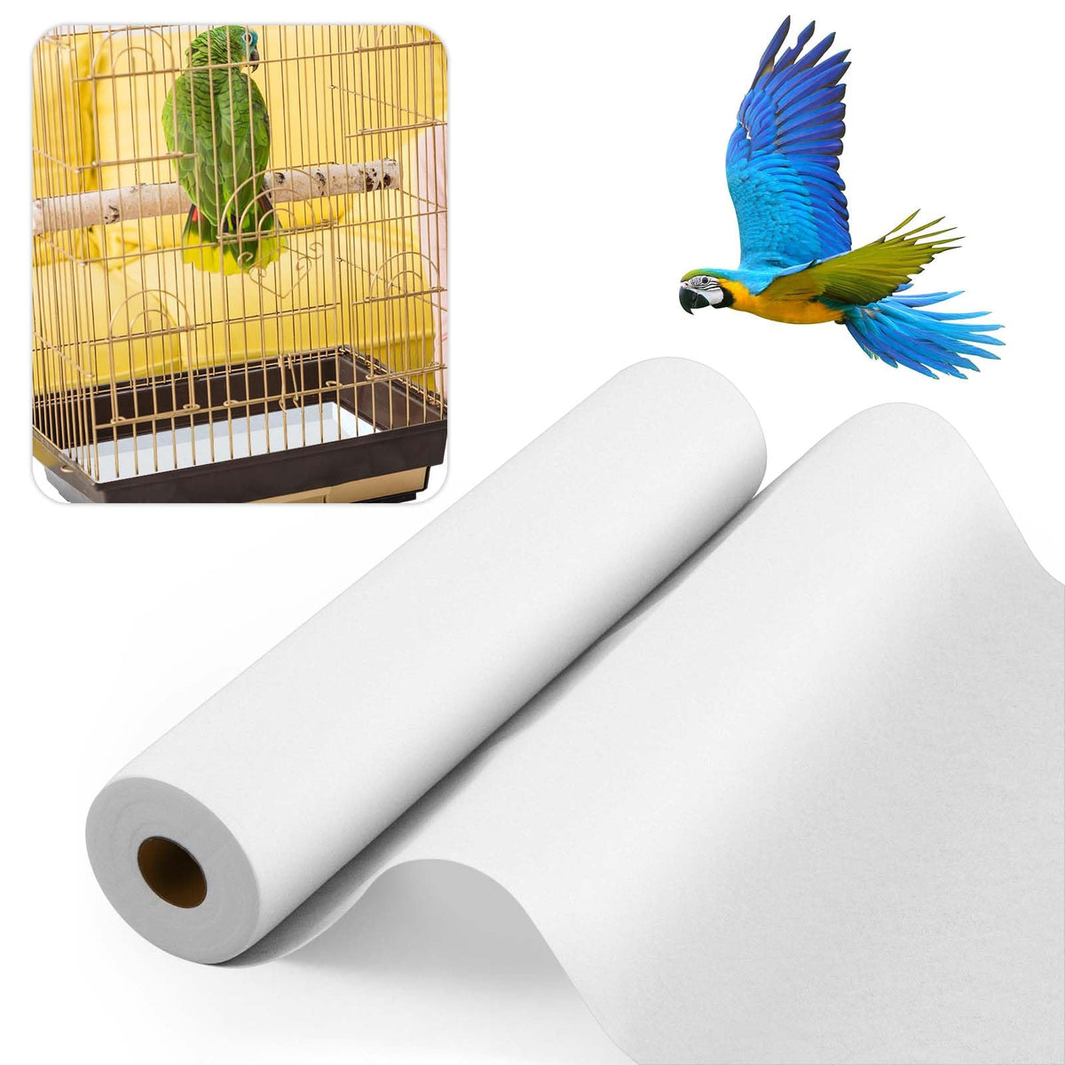 Drydiet forro jaula de aves 100 ft 22 in: ajuste flexible para jaula