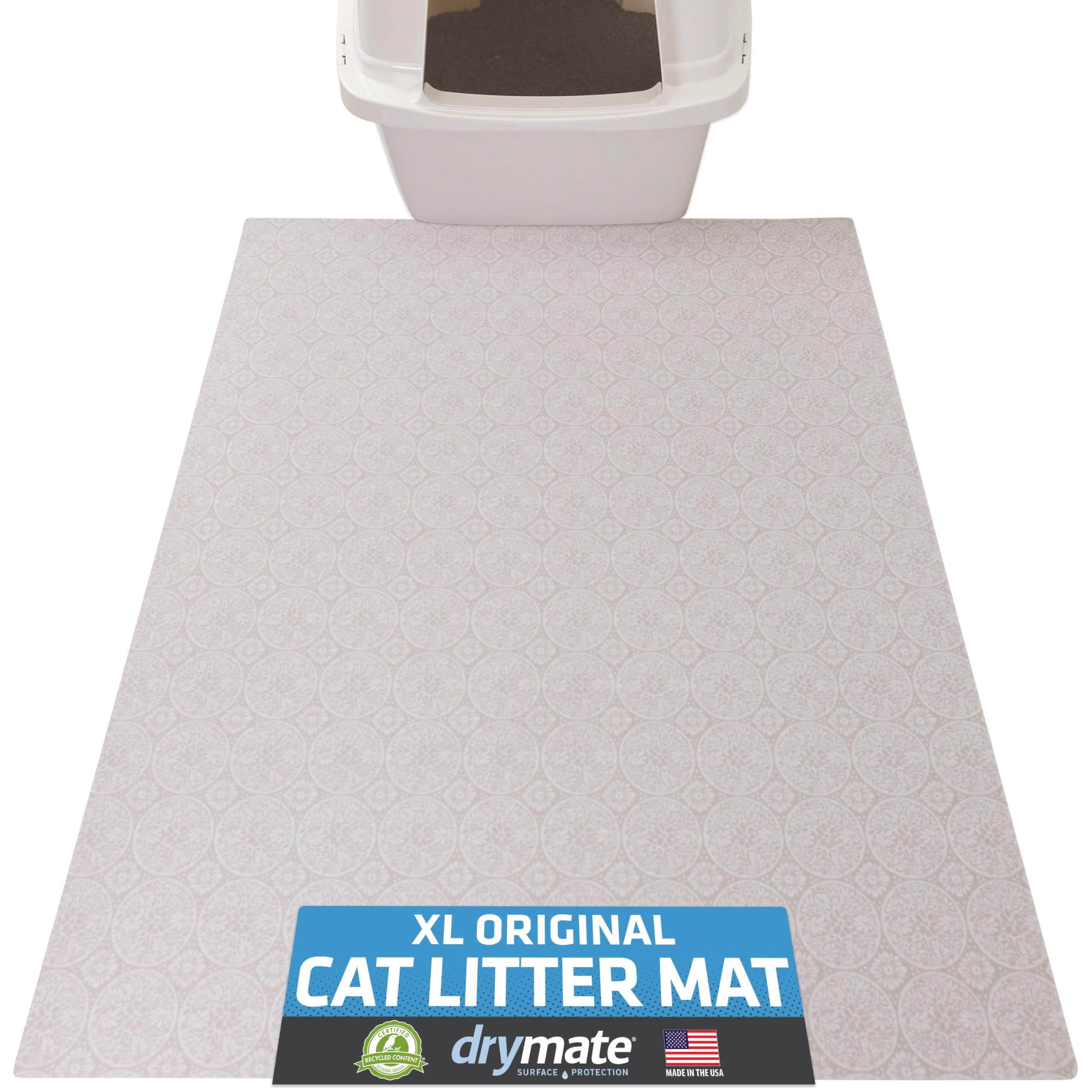 Drymate alfombra para arena de gato 29x36 XL: recoge arena y protege los suelos.