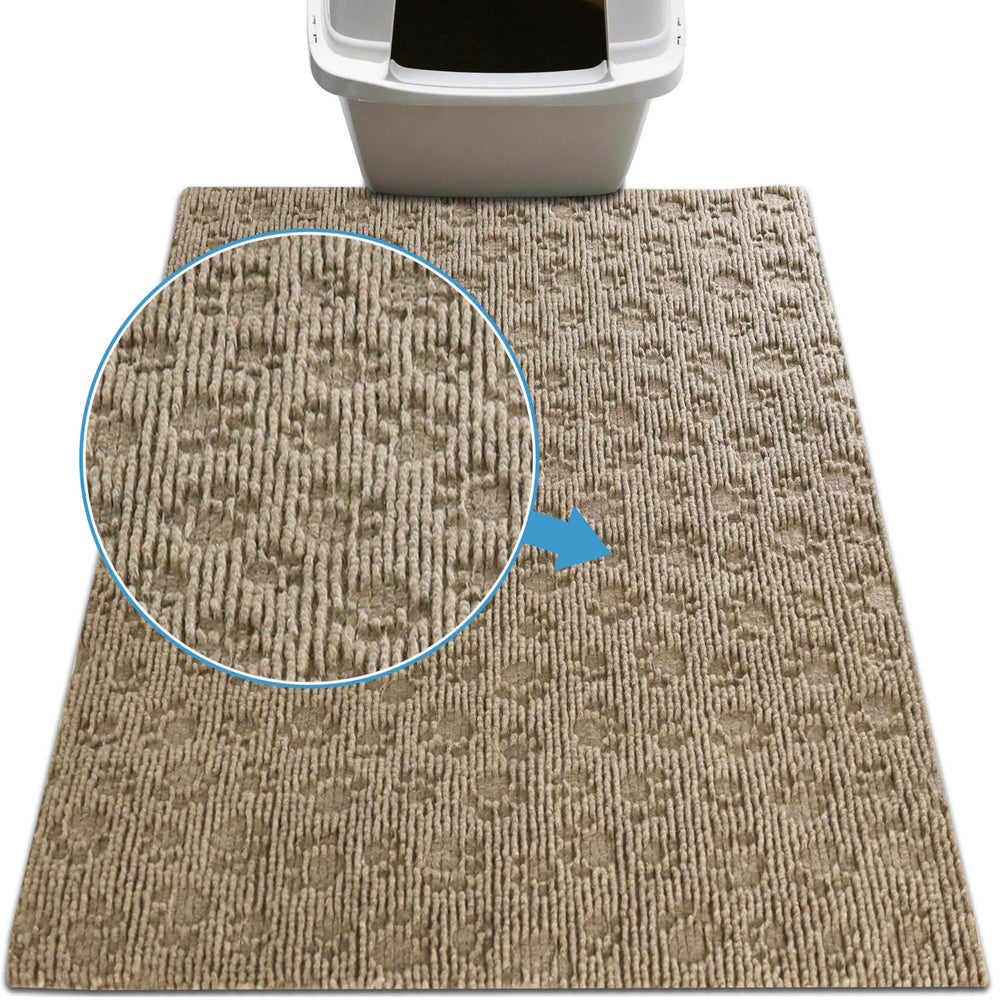 Drymate alfombrilla para caja de arena de gatos capta la arena y reduce desorden.