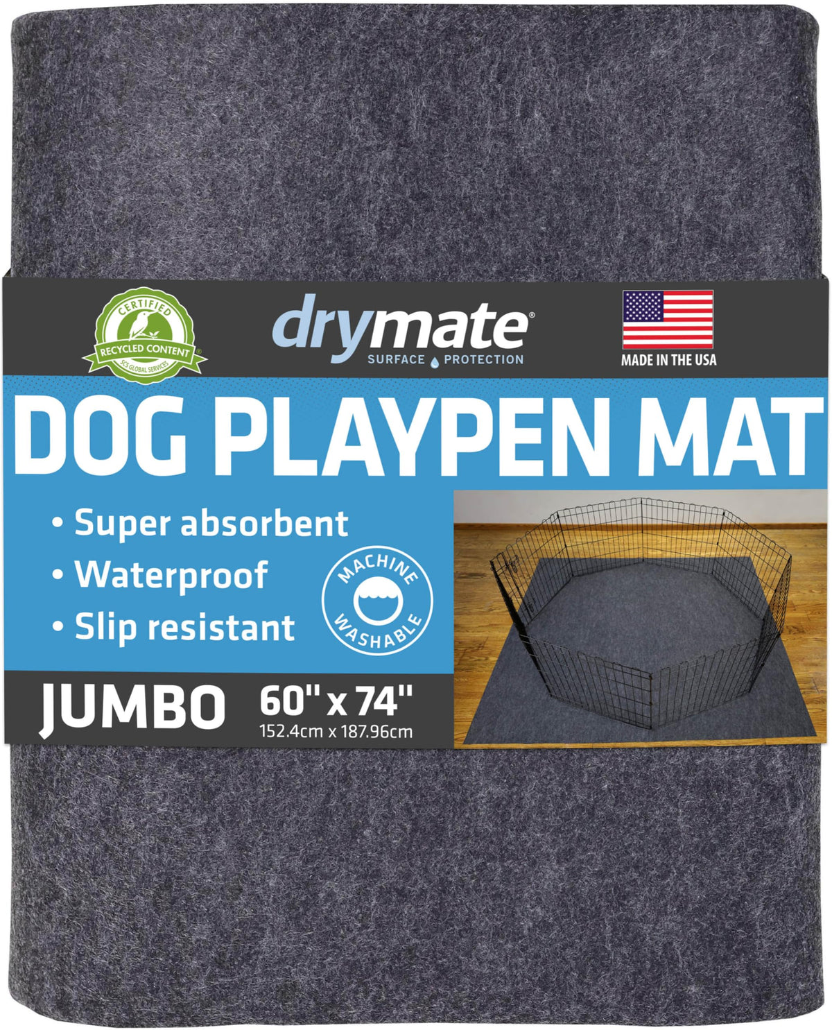 Drymate Jumbo: manta para jaula de perros, protege el piso y ofrece confort.