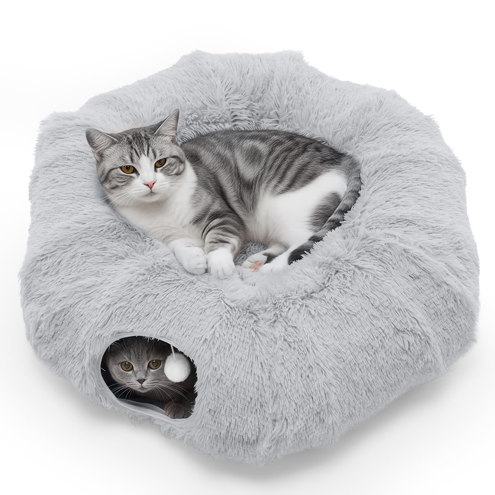 Cama túnel Dumos donut exterior, ideal para juego y exploración.