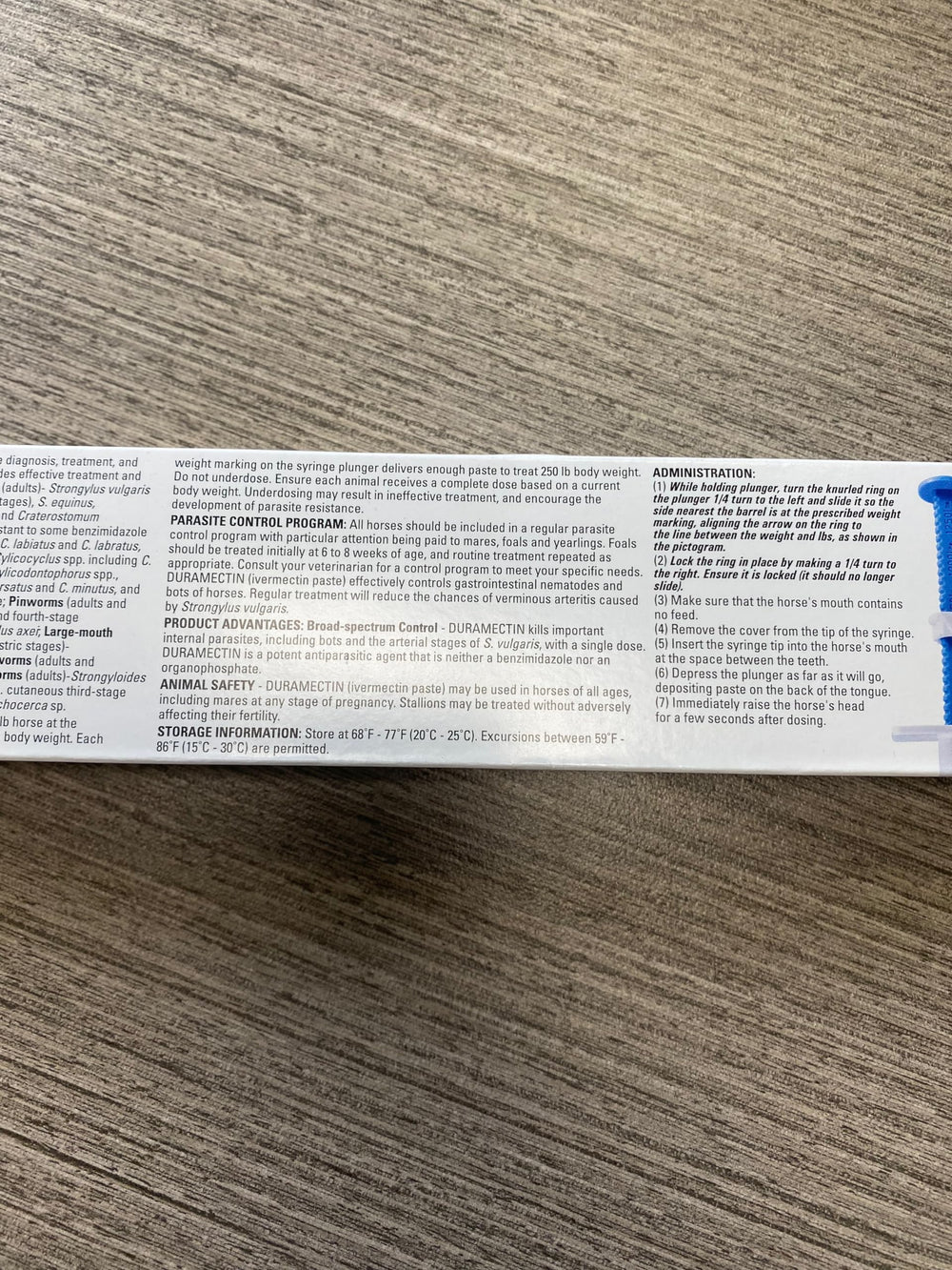 Protección amplia contra parásitos con Duramectin Paste.