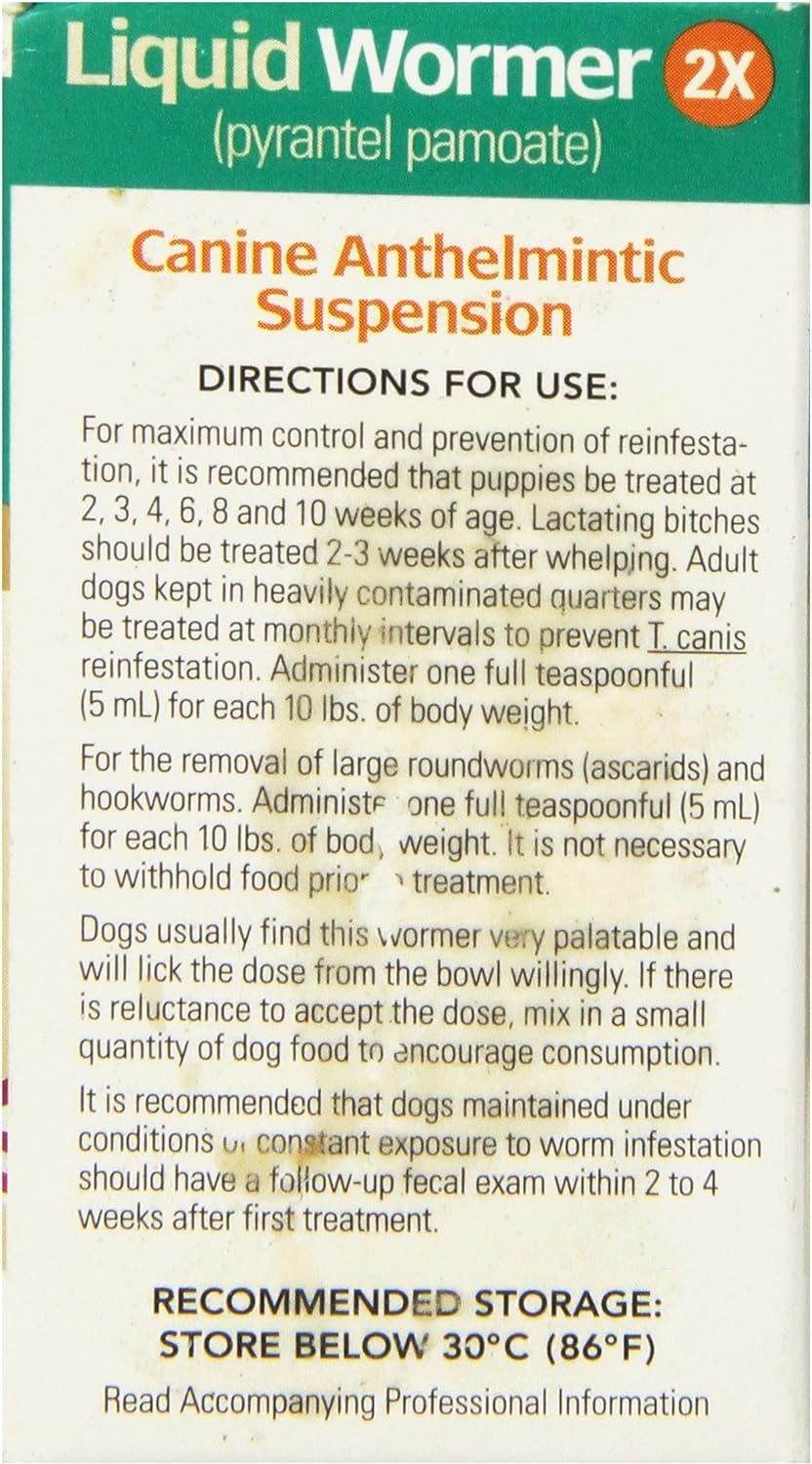 Durvet 2X desparasitante para perros, dosificador, dosis precisa para el uso diario