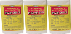 Durvet vitaminas y electrolitos 8 onzas, pack de tres, ideal para apoyar la hidratación.