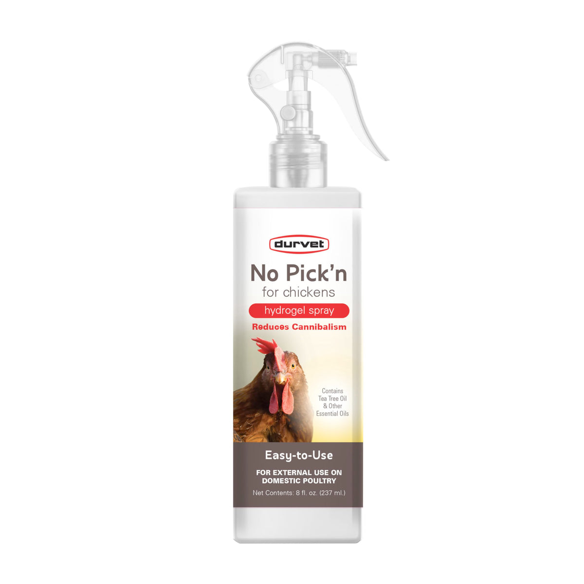 Durvet No Pick'n pour poules, flacon hydrogel, réduction du picage.