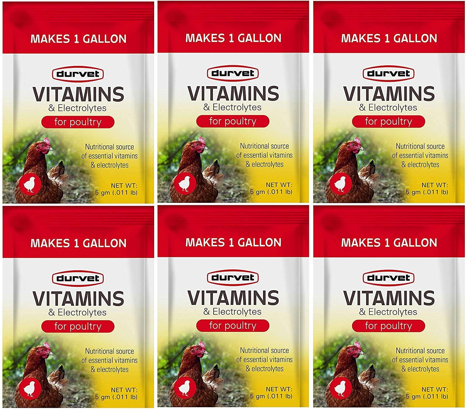 Durvet vitaminas y electrolitos para aves, premezcla soluble en agua para hidratación y nutrición