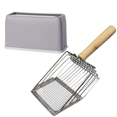 DustNIX Cucharón para arena con doble malla, captura desechos con precisión.