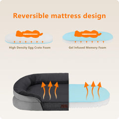 Dwanton cama perro funda desmontable lavable facilita limpieza rápida