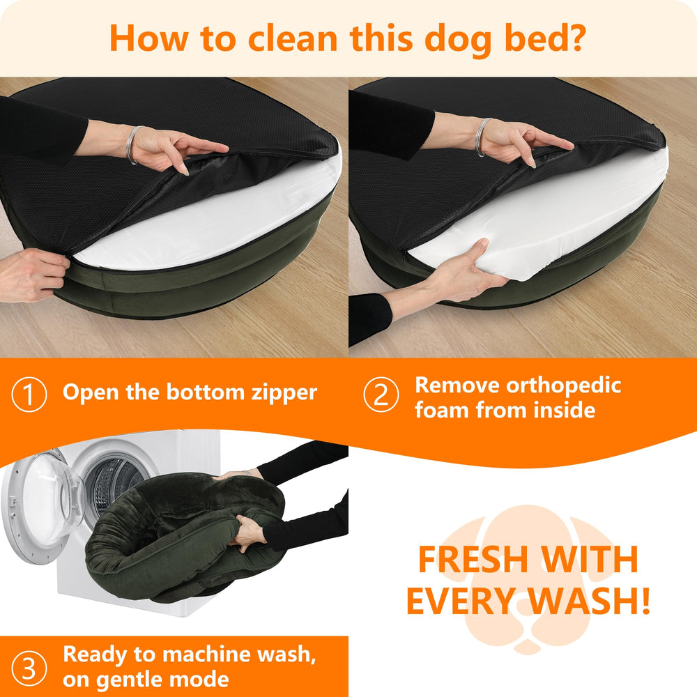 Dwanton cama de 36 pulgadas para perros medianos, tamaño ideal