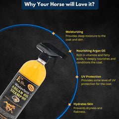 E3 Argan, piel de caballo hidratada y sana.