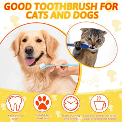 Eaasty cepillo dental de cabeza pequeña para dientes de mascotas pequeñas